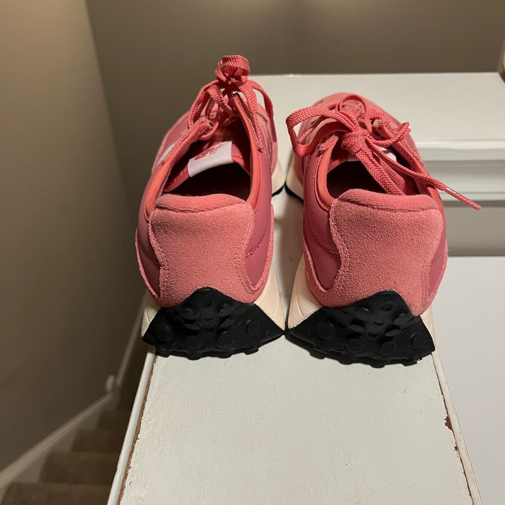 New Balance Women's Coral and White Sneakers - Picture 4 of 6